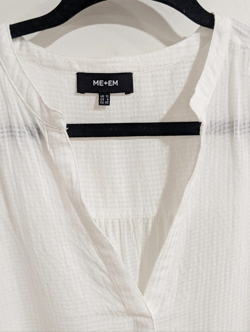 NEW ME+EM Gauze Ruffle Shoulders Peasant Top - Picture 4 of 8